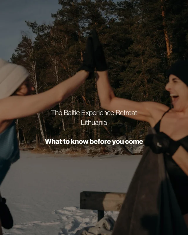 Lithuania is not an obvious choice.
And that‘s exactly why you should visit.
The Baltic Experience Retreat takes place in a quiet part of Lithuania surrounded by forest, water and space.Everything is designed to feel simple and supported: Clear structure, nourishing food, traditional sauna, guided ice baths, daily movement and time outside.No pressure to share.
No performance.
Just an environment that allows clarity to emerge naturally.Transport from Vilnius is included.
The currency is Euro. The land is magnificent. The country is safe, calm and easy to navigate.March 10-15
Only a few spots remaining.If you feel drawn to something a little different this is your moment.Apply via the link in bio.