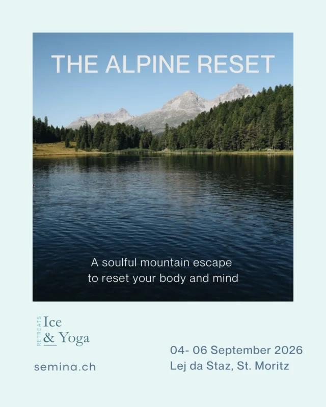 The Alpine Reset
Lej da Staz — 04–06 September 2026Set at one of the many beautiful lakes in Engadin, this retreat takes place directly at the water, surrounded by forest and mountain light.Lej da Staz has a very particular atmosphere in the early hours. The lake is still, the air is cool, and you move before the day begins around you.The structure is simple.
Morning yoga on the wooden dock, long breakfasts outside, time to walk, swim, or do nothing. In the afternoon, we head into nature, sometimes towards another alpine lake. Evenings are slower again.Cold exposure is part of the experience, but guided step by step. You prepare with breathwork, enter the water at your own pace, and stay as long as it feels right. The lake in September is clear and cold, usually around 10–14°C.A private lakeside sauna, heated with firewood, is available only to our group. Warmth and cold, just a few steps apart.Food is an essential part of this retreat. Together with Jana and Nicole from Semina, each meal is created with intention, seasonal, mostly plant-based, and based on local ingredients. Simple, but very considered.The group stays small, with 7–10 people.
You can take part in everything, or take time for yourself.What to expect:
– Daily yoga on the lake
– Guided cold plunge & breathwork
– Hike to an alpine lake
– Private sauna by the water
– Outdoor picnic & shared meals
– Nourishing brunch & curated dinners04–06 September 2026
Lej da Staz, EngadinLimited spots availableLearn more via link in bio