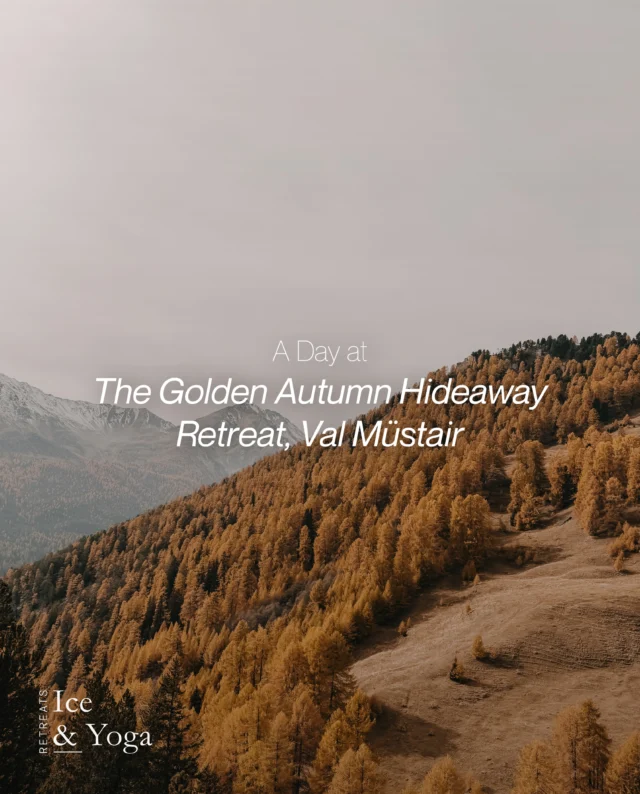 A day at the Ice & Yoga Retreat 🍁7:30 Yoga & Meditation as the sun breaks through the trees
9:00 Breakfast with fresh, local ingredients
10:00 Hike to the mountain lake with a cold plunge
16:00 Sauna & Relax in the quiet of the forest
18:00 Dinner with alpine flavors
20:00 Evening yoga nidra or sound bath for a gentle closeThat’s a day in Val Müstair. October 22–25, link in bio to join 🏔️
📷 @rev_of_ev#iceandyoga #retreat #autumn